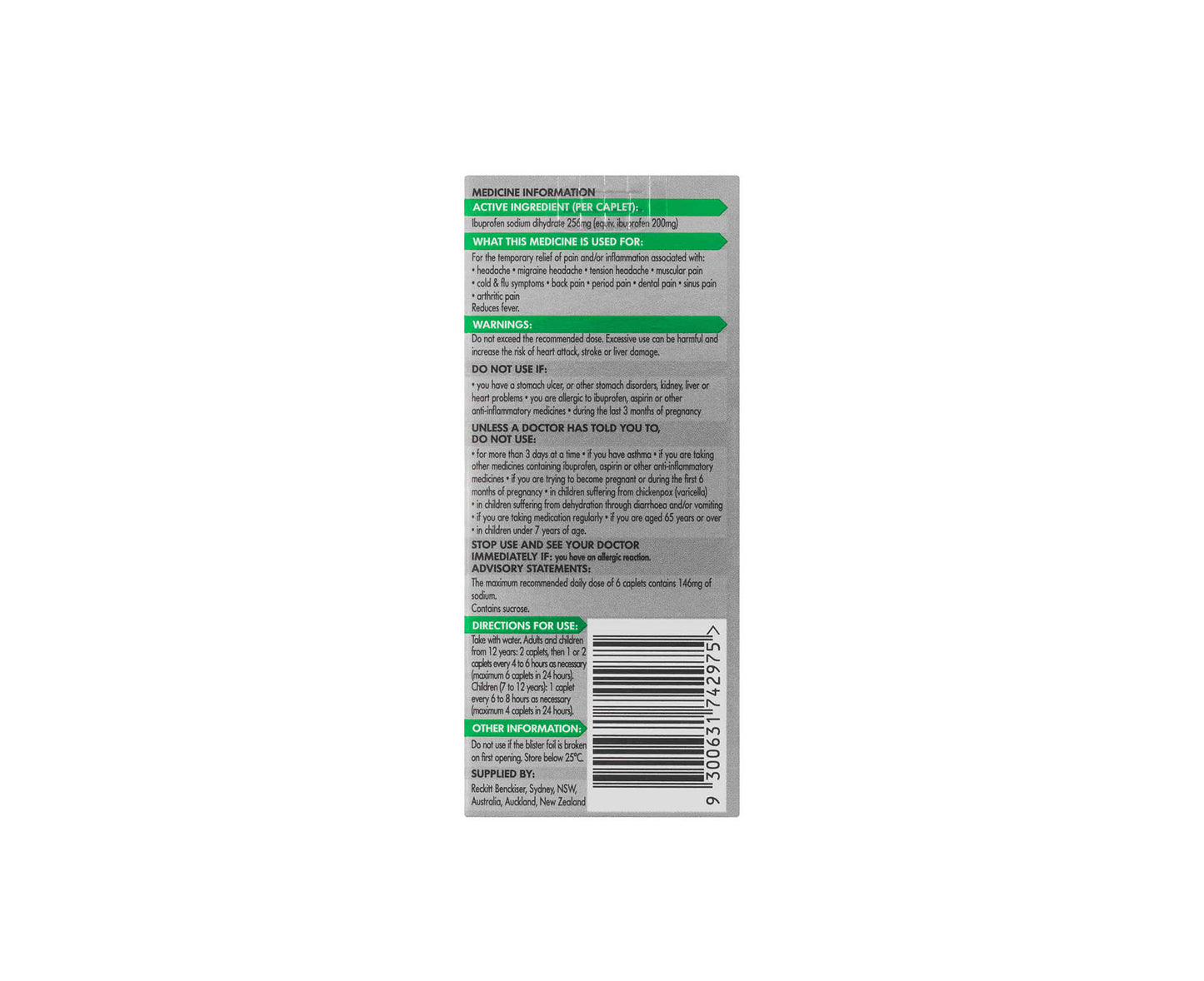 Nurofen Zavance Caplets 24