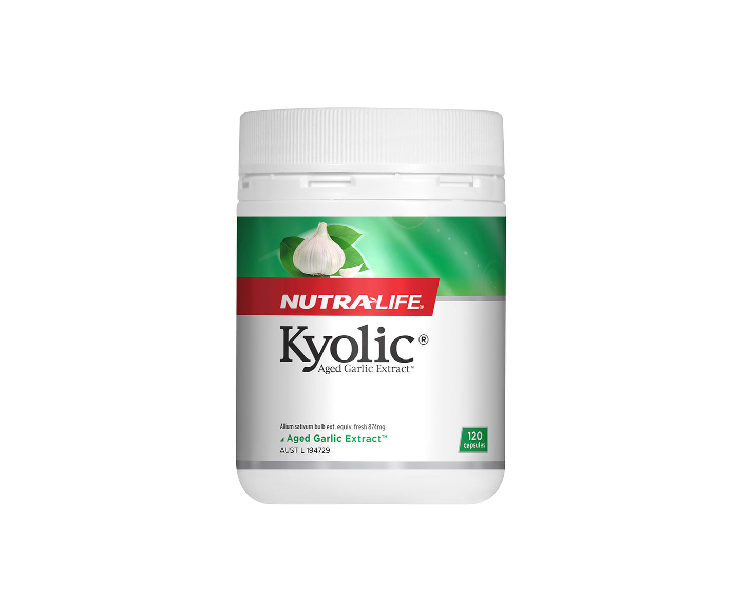 Nutra-Life Kyolic Aged Garlic Extract Heart & Cholesterol Formula 120 Capsules