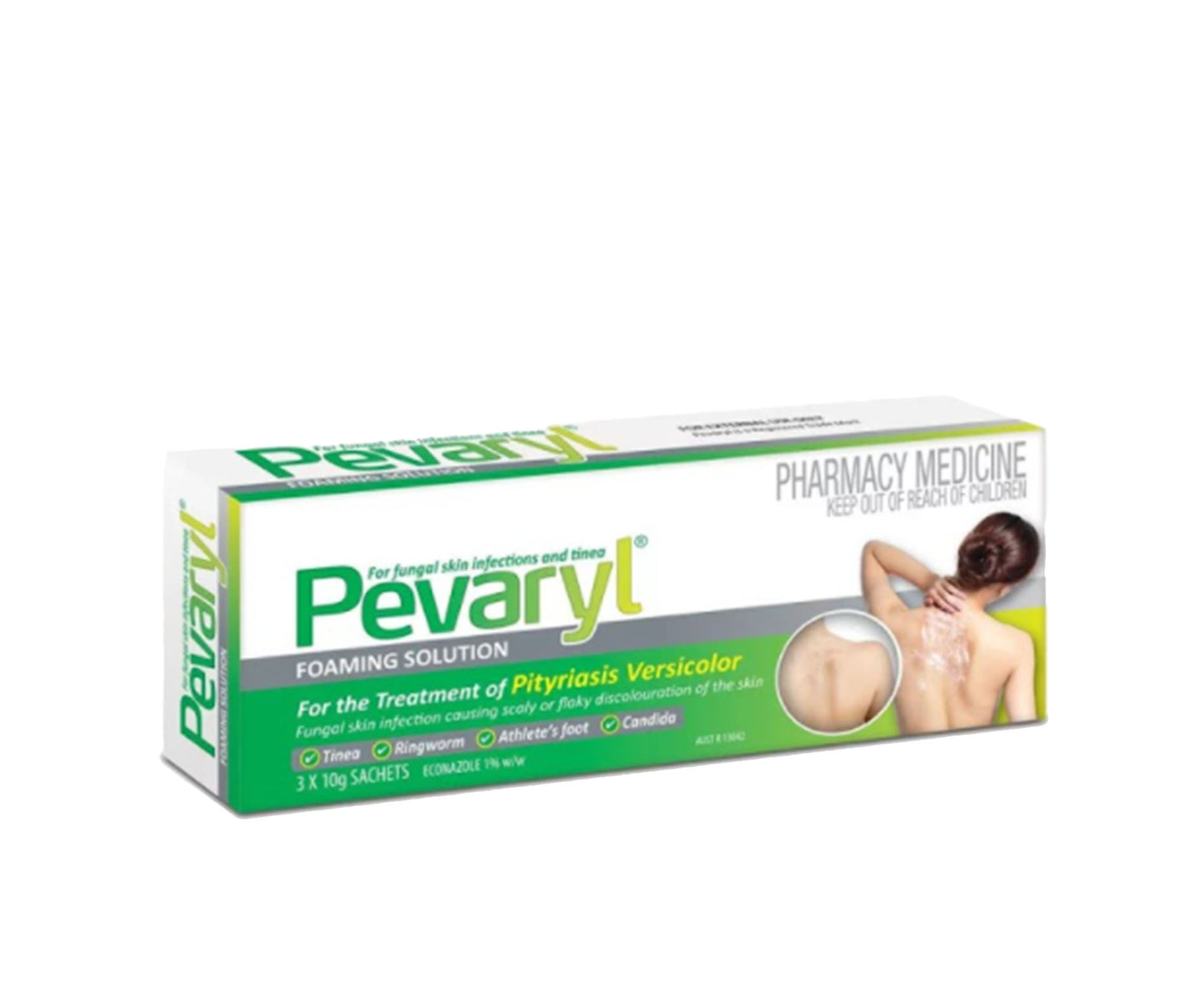 Pevaryl Foaming Solution 1% 10g 3 Pack