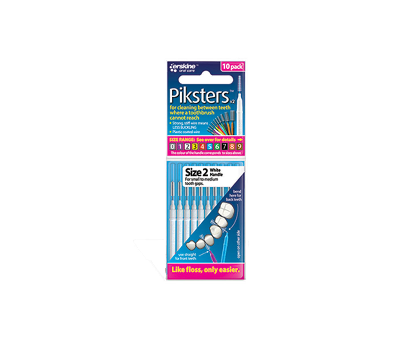 Pikster Interdental Brush 10 Pack Size 2