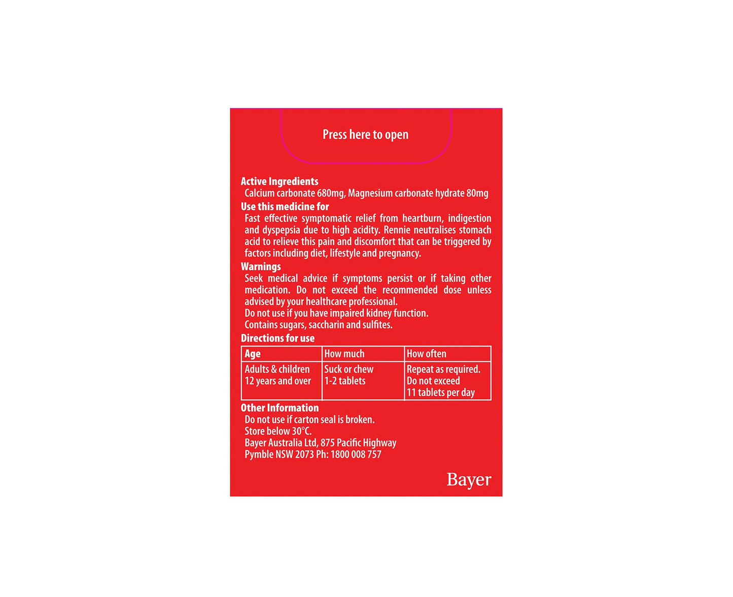 Rennie Chewable Tablets