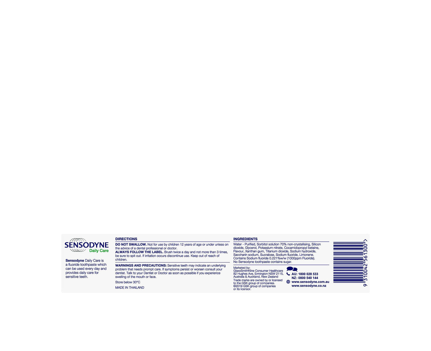 Sensodyne Daily Care Sensitive Toothpaste 110g