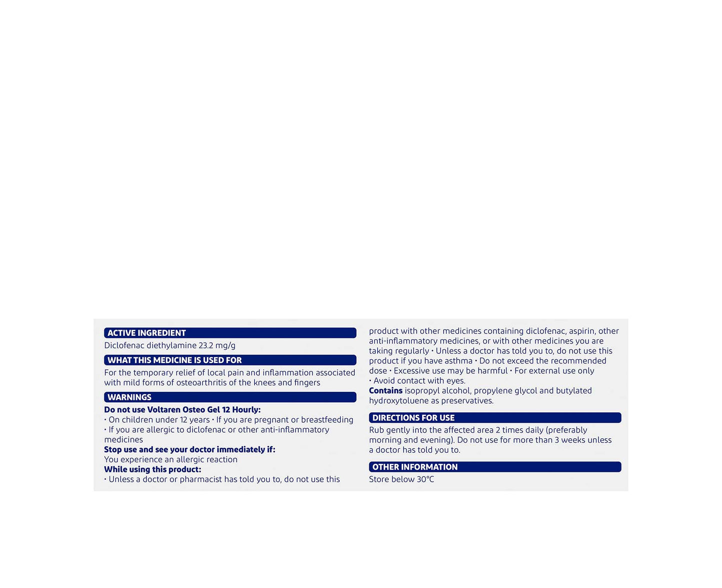 Voltaren Osteo Gel 12 Hour 100g