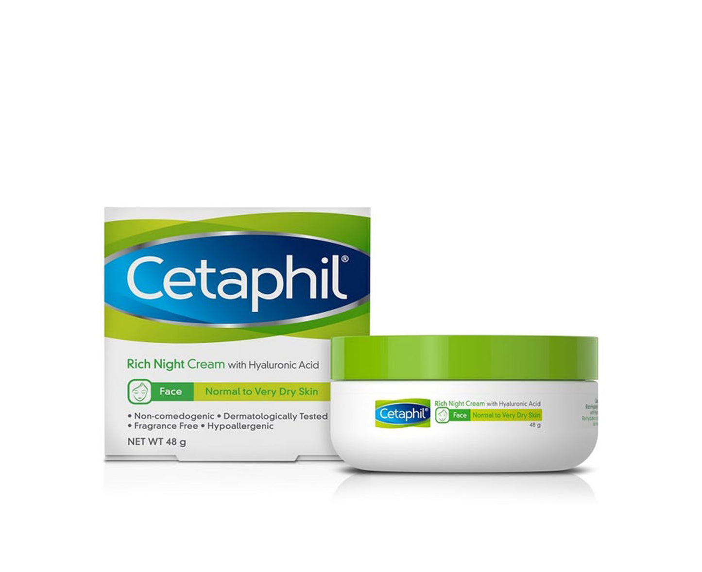 Cetaphil Face Rich Hydrating Night Cream with Hyaluronic Acid 48g