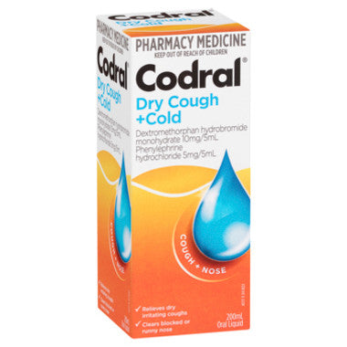 Codral Dry Cough & Cold Liquid 200mL