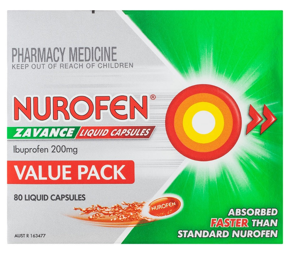 Nurofen Zavance 200mg Liquid Capsules 80