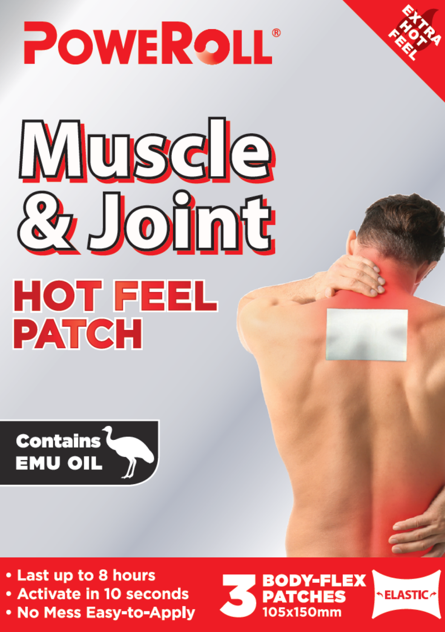 PowerRoll Muscle & Joint Hot Patch 3 Pieces