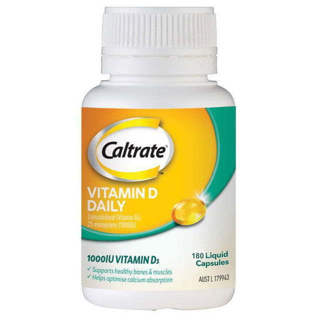 Caltrate Vitamin D 1000IU Capsules 180