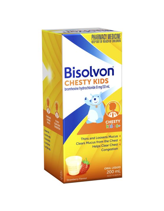 Bisolvon Chesty Kids Strawberry Liquid 200mL