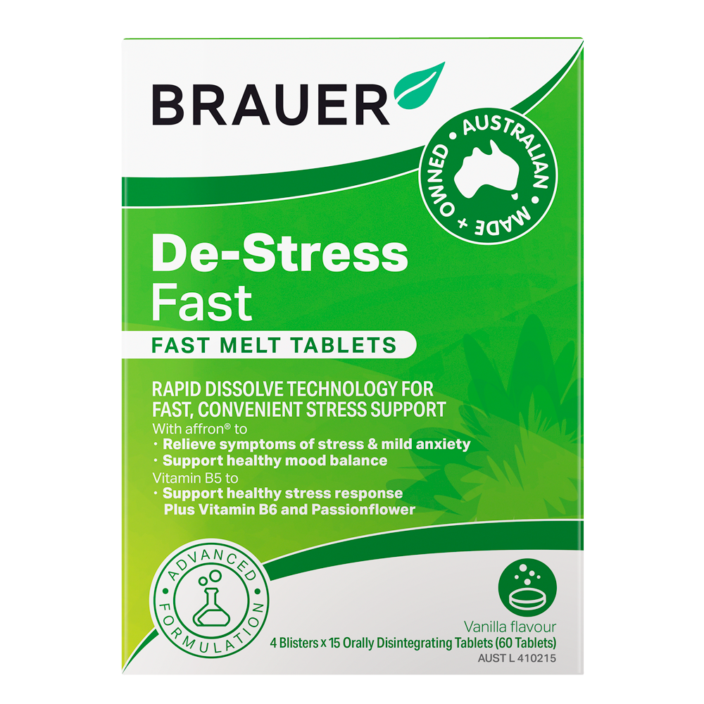 Brauer De-Stress Fast Melt Tablets 60