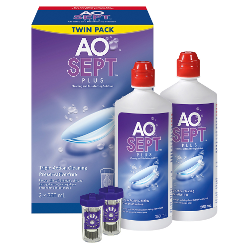 Aosept Plus Contact Lens Solution Twin Pack 360mL x 2