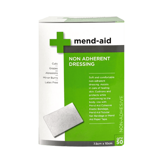 Bemed Mend-Aid Non Adherent Dressing 7.5cm x 10cm 50 Pieces
