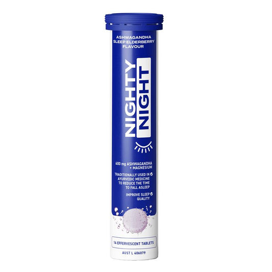 Nighty Night Sleep Effervescent Tablets Elderberry Flavour 14