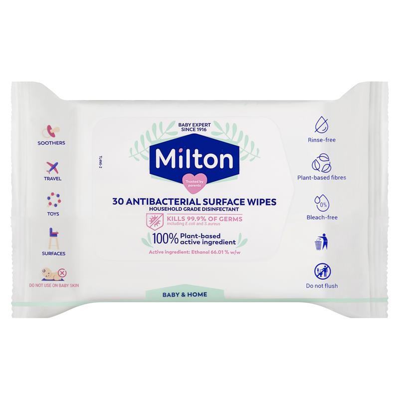 Milton Antibacterial Surface Wipes 30