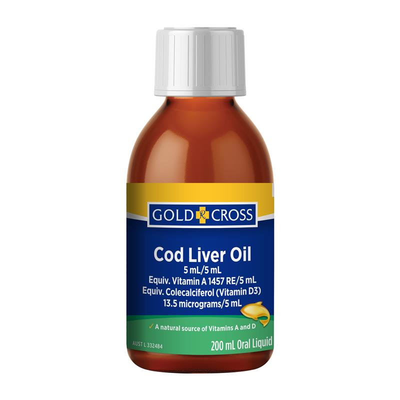 Gold Cross Cod Liver Oil 200mL