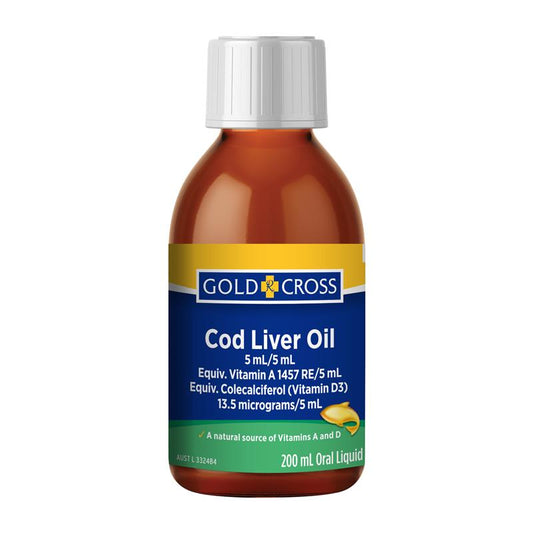 Gold Cross Cod Liver Oil 200mL