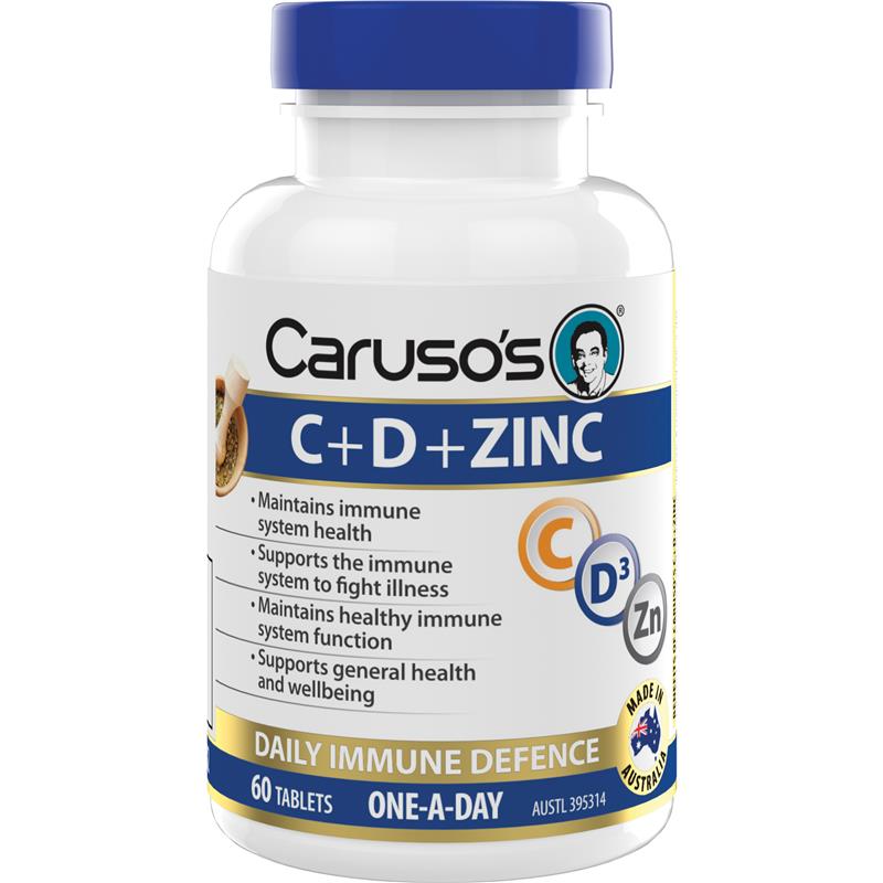 Caruso's C + D + Zinc Tablets 60