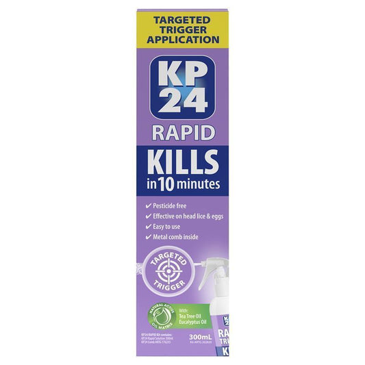 KP24 Rapid Trigger Head Lice Treatment Spray 300mL