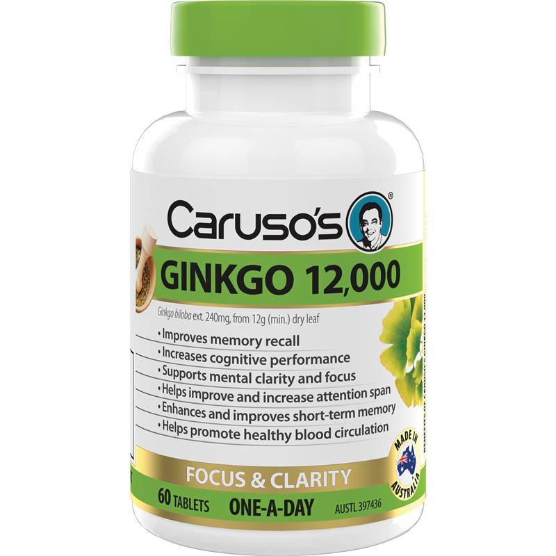 Caruso's Ginkgo 12,000 Tablets 60