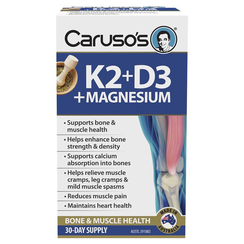 Caruso's Vitamin K2 + D3 + Magnesium Tablets 30