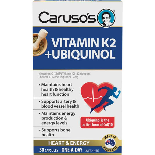 Caruso's Vitamin K2 + Ubiquinol Capsules 30