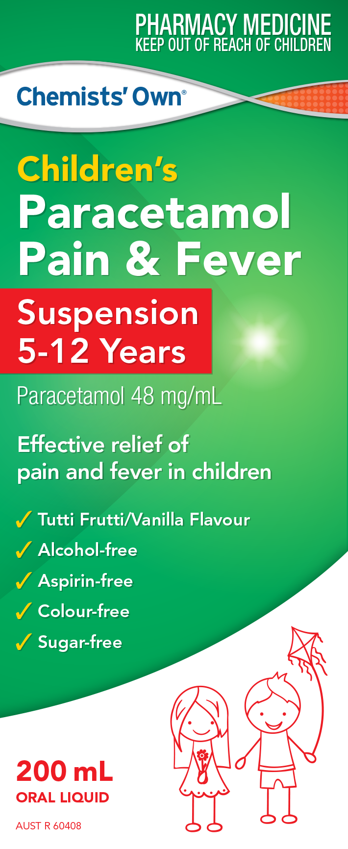 Chemists Own Children's Paracetamol 5-12 Years Suspension 200mL