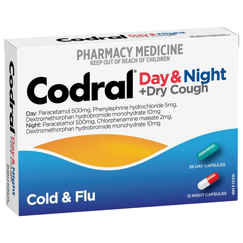 Codral PE Cough Cold & Flu Day & Night Capsules 48