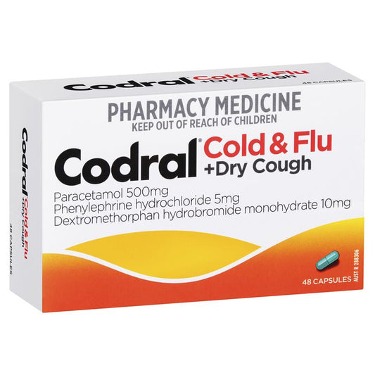 Codral PE Cold & Flu & Dry Cough Capsules 48