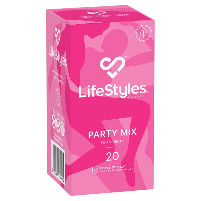 Lifestyles Party Mix Condoms 20 Pack