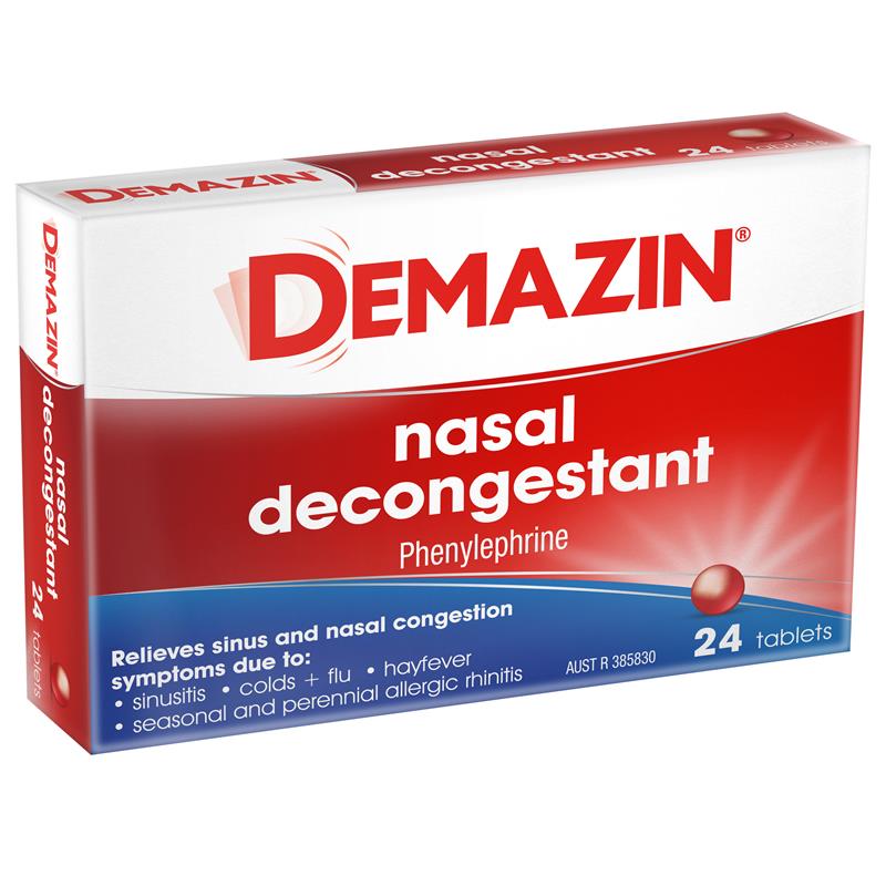 Demazin PE Nasal Decongestant Tablets 24