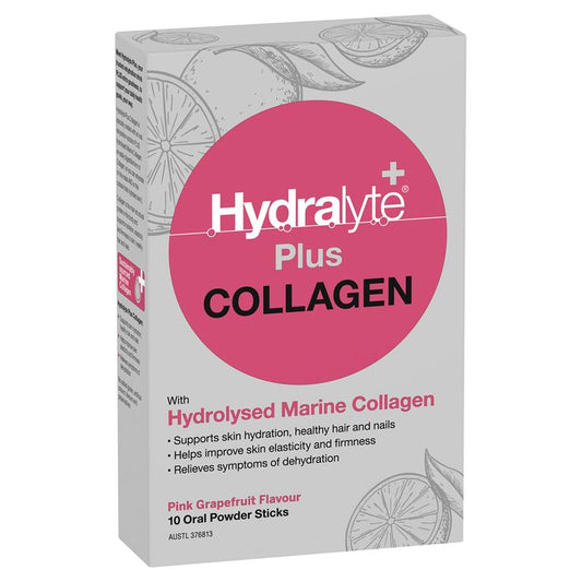 Hydralyte Plus Collagen Powder Sticks 10