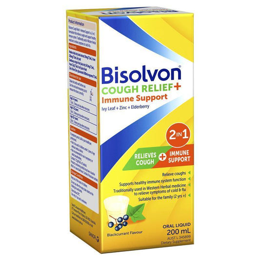 Bisolvon Cough Relief + Immune Support Liquid 200mL