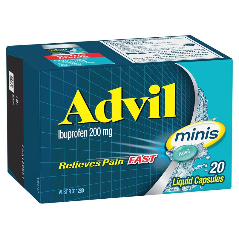 Advil Minis 200mg Liquid Capsules 20