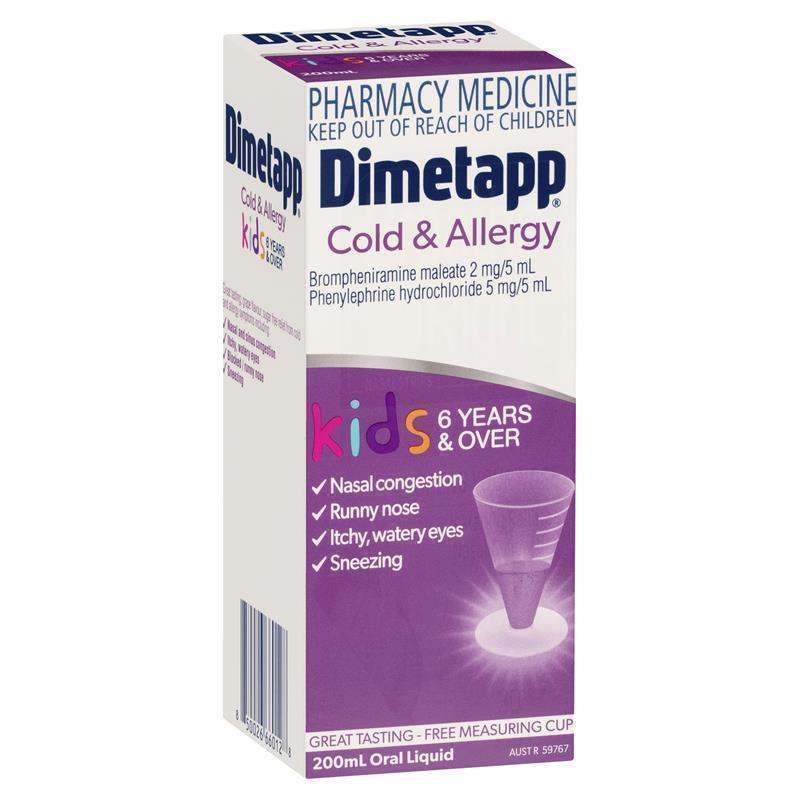 Dimetapp Cold & Allergy Syrup 200mL