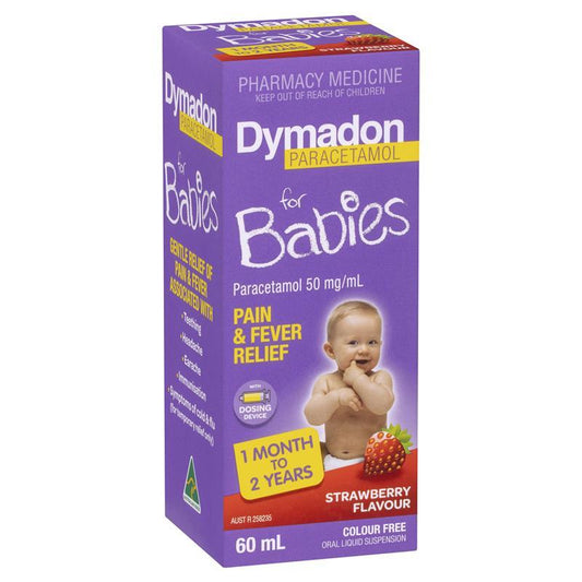 Dymadon Baby 1 Month - 2 Years Suspension Strawberry 60mL