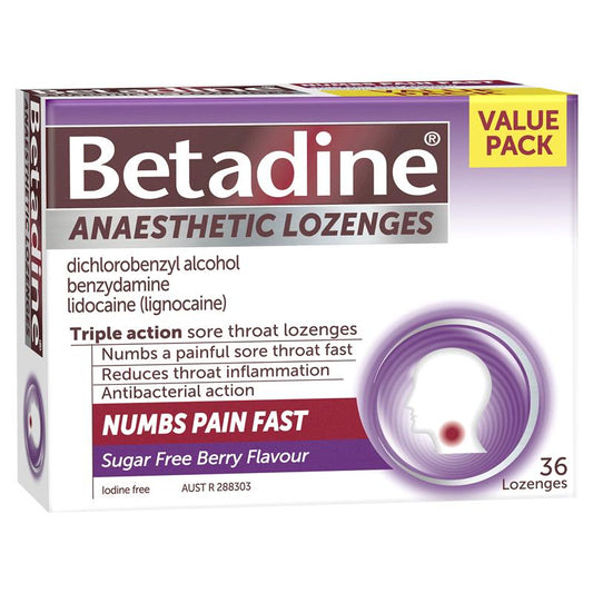 Betadine Anaesthetic Berry Lozenges 36