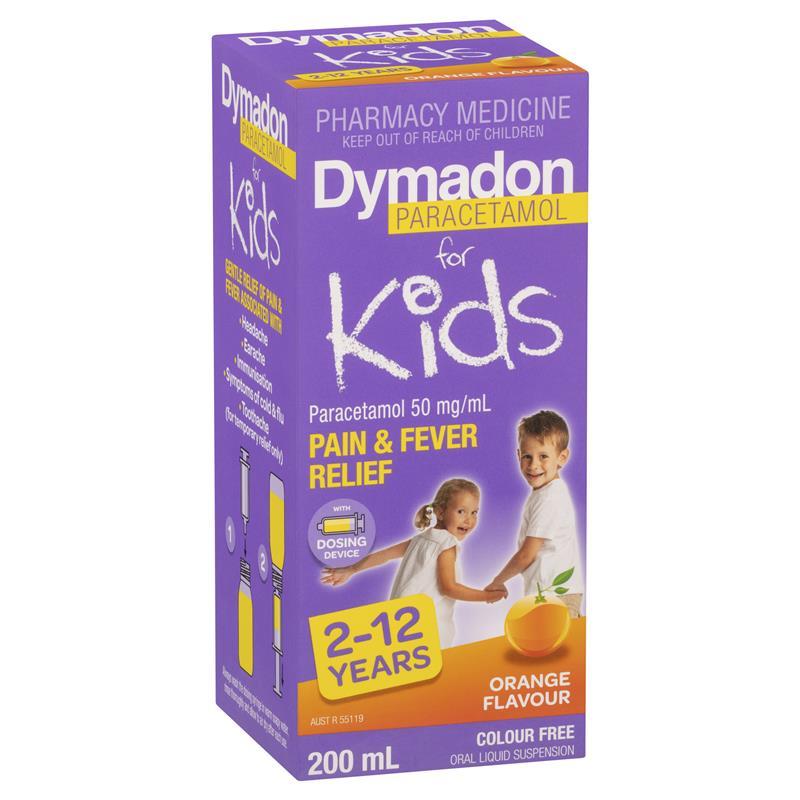 Dymadon Kids 2-12 Years Suspension Orange 100mL