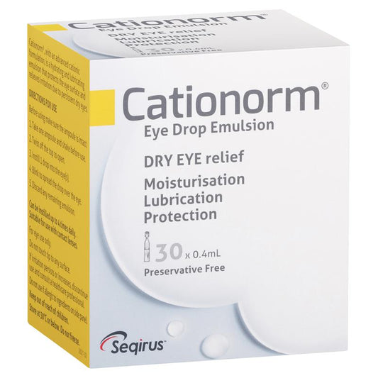 Cationorm Eyedrops Preservative Free 0.4ml 30 Pack