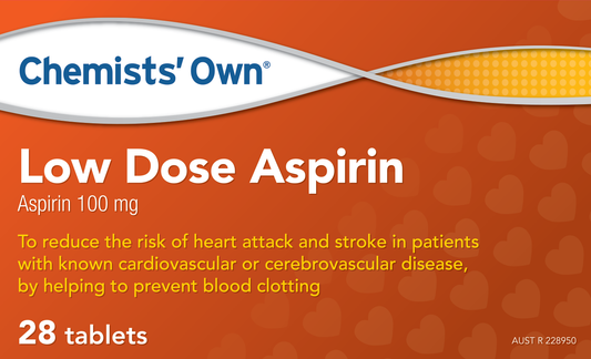 Chemists Own Low Dose Aspirin 100mg Tablets 28