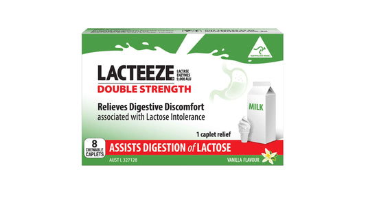 Lacteeze Double Strength Chewable Caplets 8