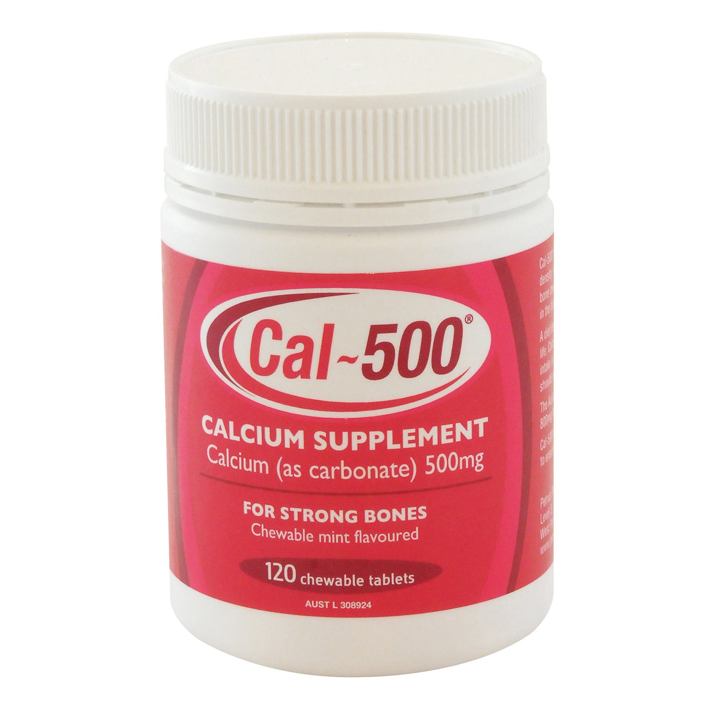 Cal-500 Chewable Calcium Tablets 120