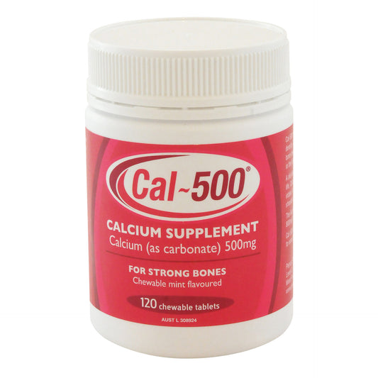 Cal-500 Chewable Calcium Tablets 120