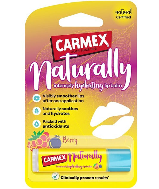 Carmex Natually Intense Lip Balm Berry 4.25g