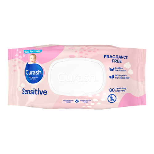 Curash Baby Wipes Unscented 80 Pack