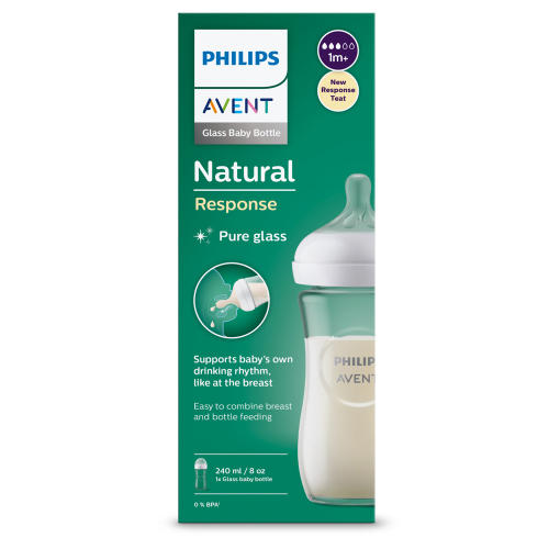 Avent Natural Response Glass Bottle 240mL
