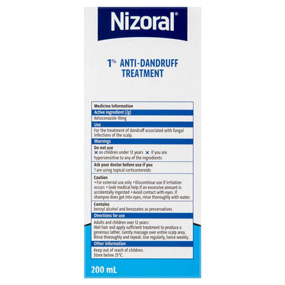 Nizoral Shampoo 1% 200mL