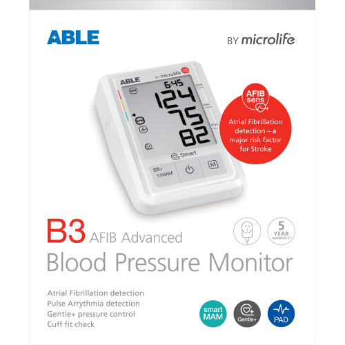 ABLE by microlife B3 AFIB Advanced Blood Pressure Monitor