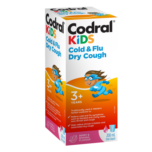 CODRAL® Kids Cold & Flu Dry Cough Berry & Banana Flavour 200mL