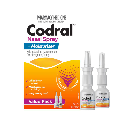 CODRAL® Nasal Spray + Moisturiser Value Pack 2 x 10mL