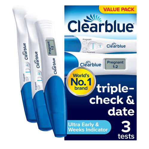 Clearblue Pregnancy Combo Triple Check & Date 3 Pack